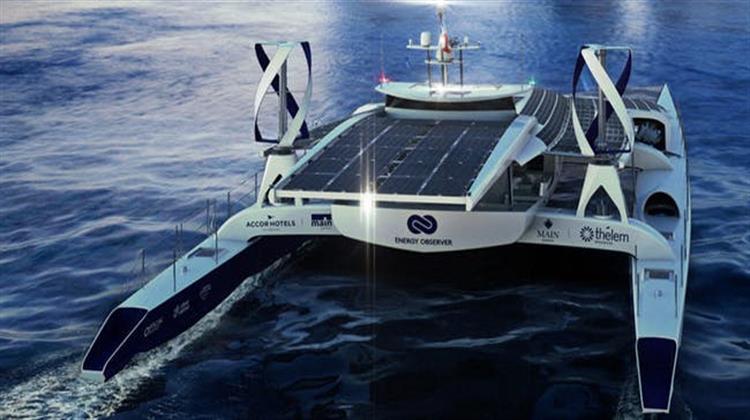 Στα Χανιά το Energy Observer, το Καταμαράν που Κινείται με Μπαταρίες Υδρογόνου (video)