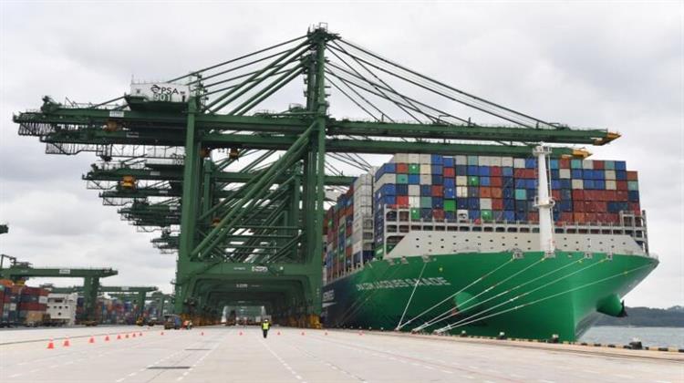 Worlds Largest LNG-Powered Container Ship Calls at Singapore as Maritime Industry Tackles Climate Change
