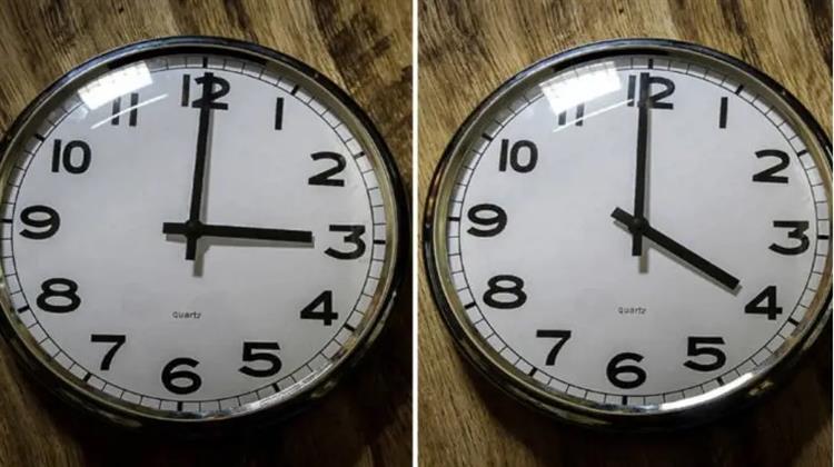 Αλλαγή Ώρας την Κυριακή -Οι Δείκτες των Ρολογιών θα Πάνε μία Ωρα Μπροστά από 3 π.μ. σε 4 π.μ.