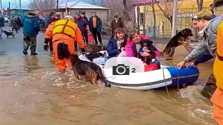 Ρωσία: Στα 9,96 μέτρα, η Στάθμη των Υδάτων στον Ποταμό Ουράλη στο Όρενμπουργκ