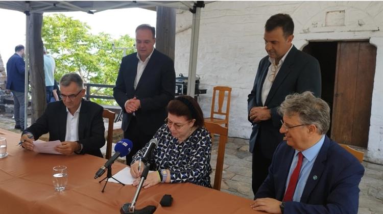 ΥΠΠΟ: Δωρεά από την Ελληνικός Χρυσός  για Εργασίες Στερέωσης και Πυροπροστασίας του Πύργου Προσφορίου στην Ουρανούπολη