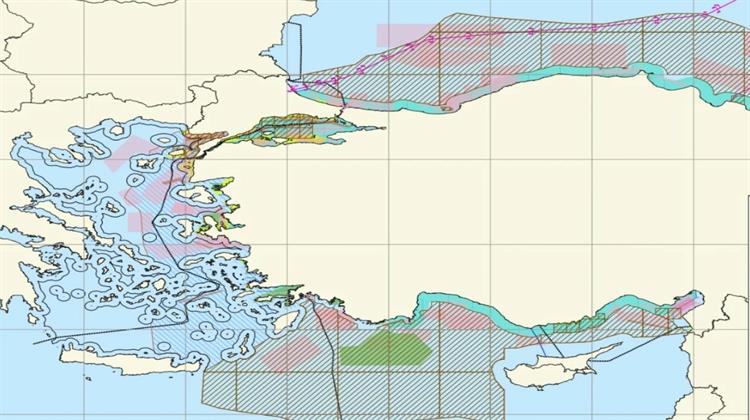 ‘Άλλο ένα Ισχυρό Πλήγμα για την Αθήνα η Δημοσιοποίηση του Τουρκικού Χάρτη που Καταπατά το Μισό Αιγαίο