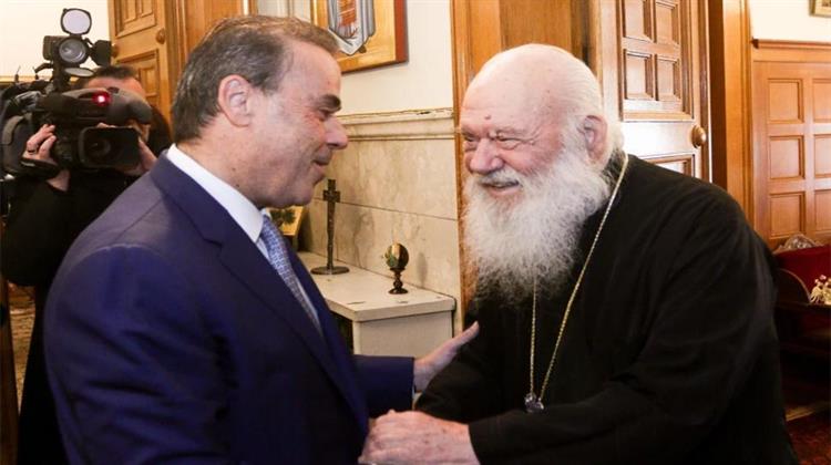 Συνάντηση του Υπουργού Περιβάλλοντος και Ενέργειας με τον Αρχιεπίσκοπο Αθηνών και Πάσης Ελλάδος