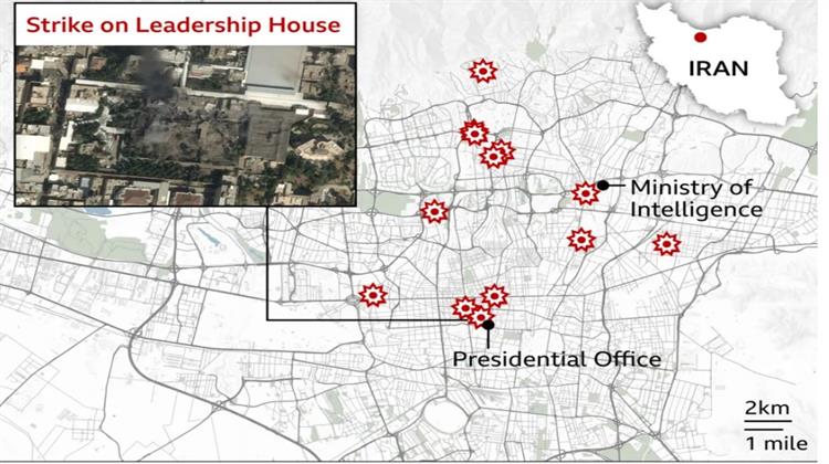 Σε Xάρτες οι Επιθέσεις σε όλο το Ιράν και τη Μέση Ανατολή