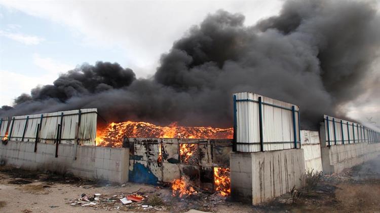 Πιθανός Εμπρησμός στο Εργοστάσιο Ανακύκλωσης στον Ασπρόπυργο