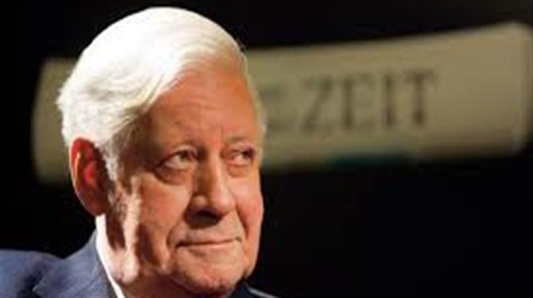 Helmut Schmidt: Να Διαγραφεί Μεγάλο Μέρος του Ελληνικού Χρέους - Μόνο στα Βιβλία Πολλά από τα Δις Ευρώ της Βοήθειας προς την Ελλάδα