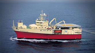 Research and Survey Vessel Ramform Hyperion Docks at Limassol Port