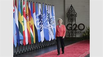 G20: Η Φον ντερ Λάιεν Κατηγορεί τη Ρωσία Ότι Προτιμά να Καίει Φυσικό Αέριο Αντί να το Πουλά