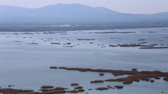 ΥΠΕΝ: Δεν Προκύπτει Σημαντικό Πρόβλημα Ρύπανσης στα Πλημμυρισμένα Νερά της Λίμνης Κάρλας