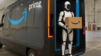 Amazon: Δοκιμάζει Ανθρωποειδή Ρομπότ για Παράδοση Δεμάτων με Ηλεκτρικά Βαν Rivian